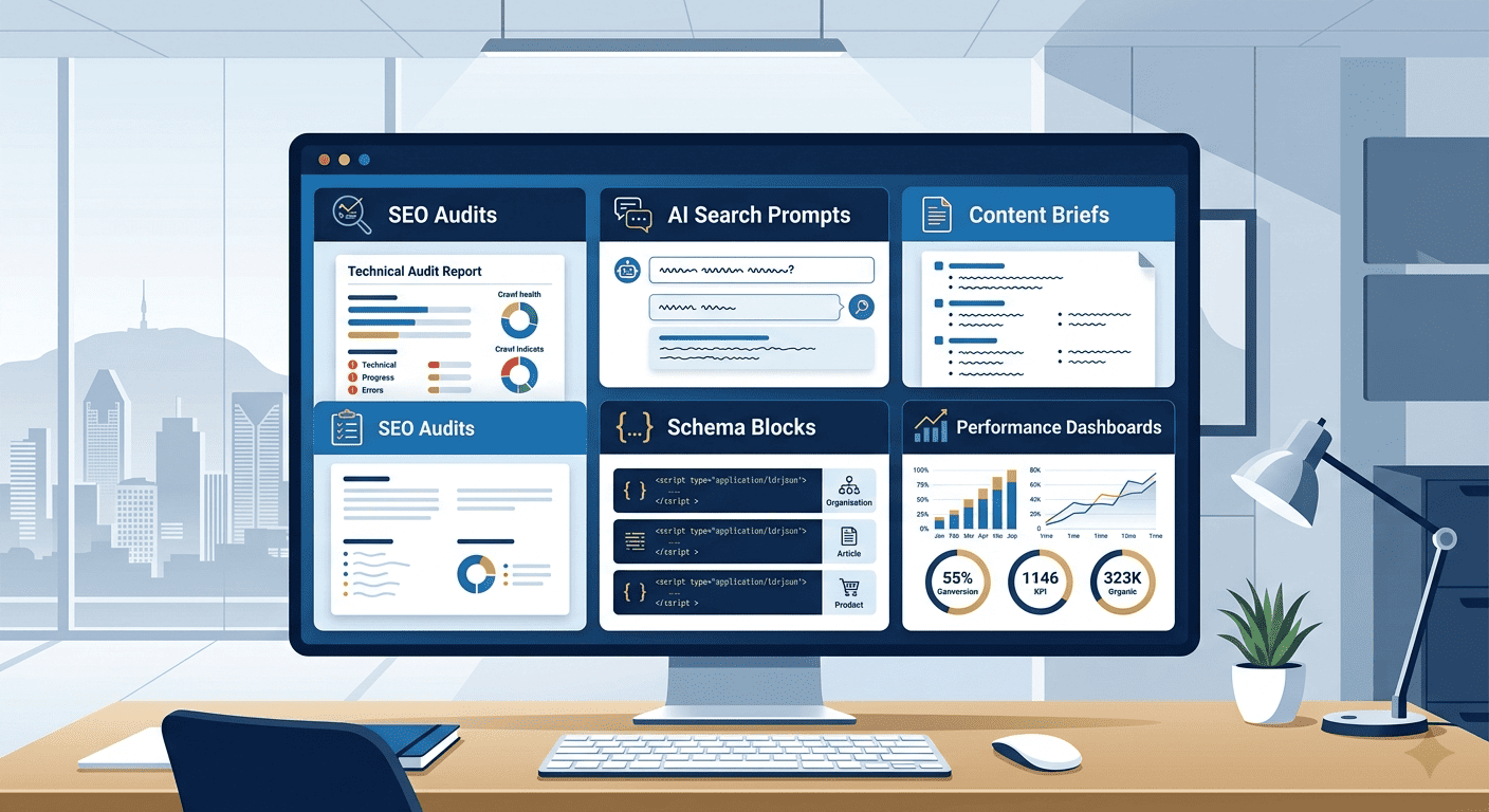 Boost One SEO strategy work for B2B SEO, AI search, content, and analytics