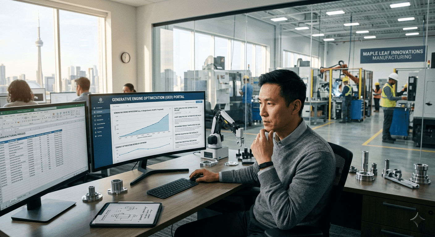 Generative engine optimization for manufacturers