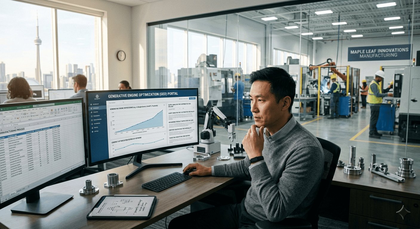 Generative engine optimization for manufacturers