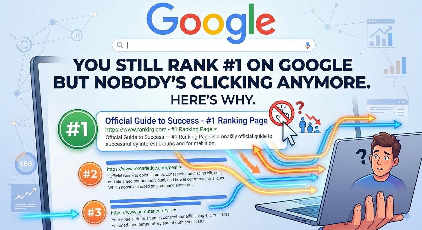 You Still Rank #1 on Google But Nobody’s Clicking Anymore. Here’s Why.