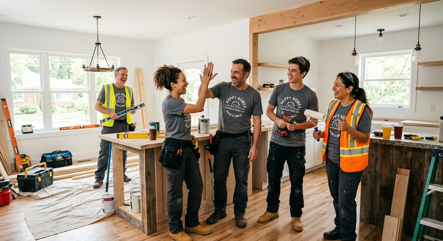 Digital marketing results for a bathroom and kitchen renovation company, showing growth in leads, sales, and search visibility.