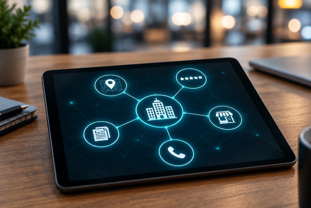 Nettoyage des entit&eacute;s pour la recherche par IA &agrave; Montr&eacute;al, faits d'une entreprise reli&eacute;s dans un graphe de connaissances sur une tablette